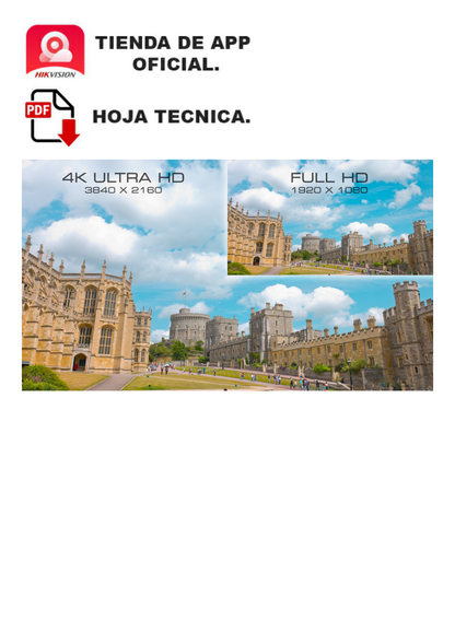 Bala TURBOHD 4K (8 Megapixel) / Gran Angular 102° / Lente 2.8 mm / Exterior IP67 / IR EXIR 30 mts / dWDR / Metal