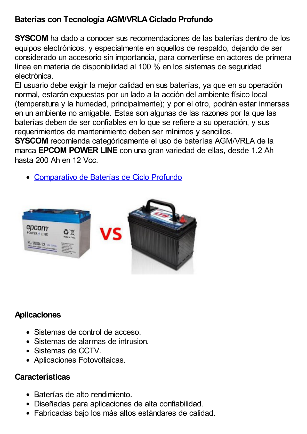 Batería 12V @ 200 Ah / AGM-VRLA Ciclado Profundo / Uso en Aplicaciones Fotovoltaicas y de Respaldo /Terminales Tipo Tornillo HEX M6