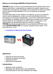 Batería 12V @ 200 Ah / AGM-VRLA Ciclado Profundo / Uso en Aplicaciones Fotovoltaicas y de Respaldo /Terminales Tipo Tornillo HEX M6