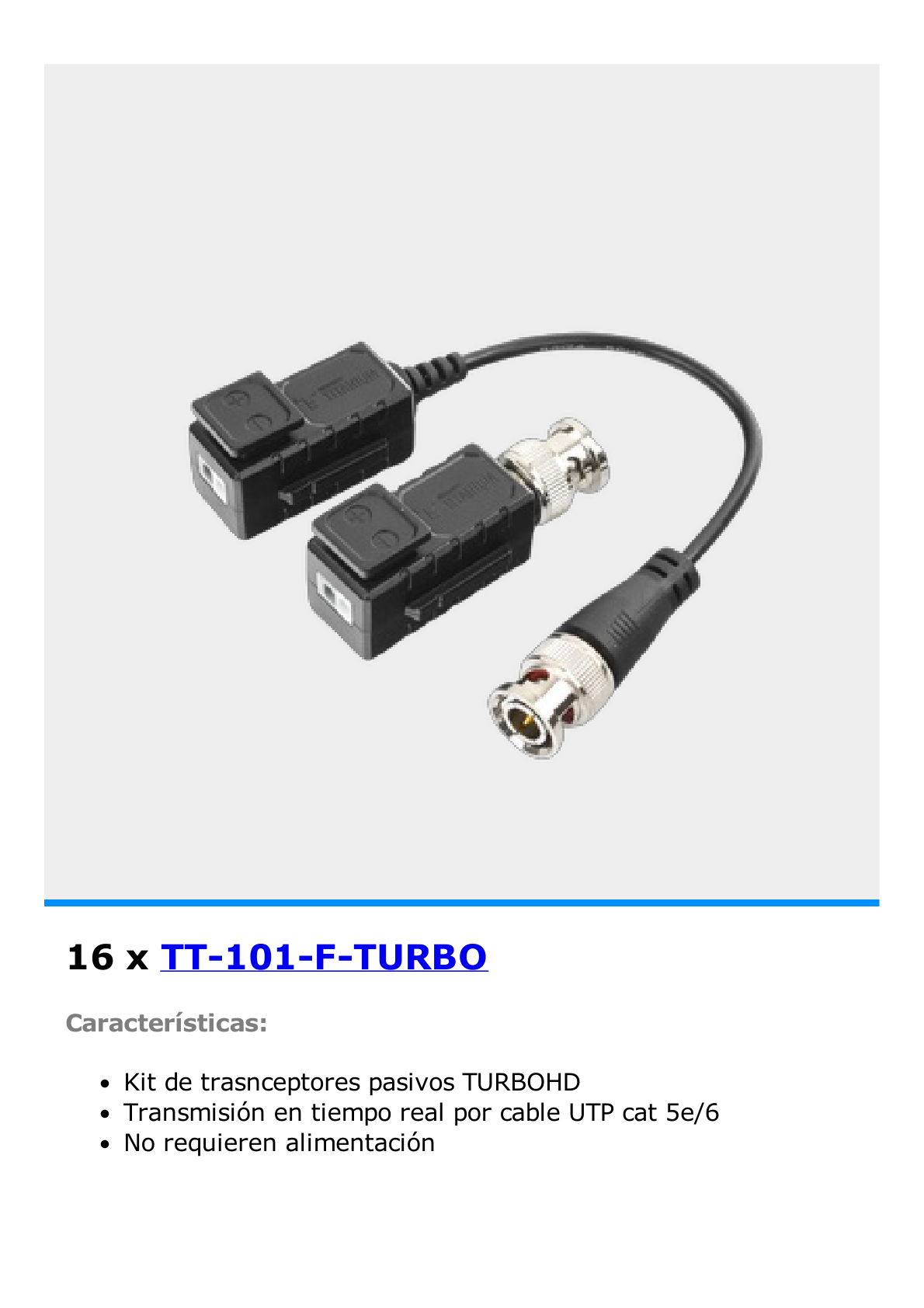 Kit TurboHD 1080p Lite / DVR 16 Canales / 16 Cámaras Bala Exterior ( 2.8mm) con ColorVu + Micrófono Integado / Transceptores / Conectores / Fuente de Poder Profesional