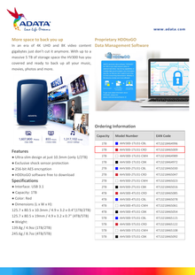 HD EXT 1 TB ADATA 2.5 USB 3.1 HV300 SLIM COLOR ROJO  AHV300-1TU31-CRD