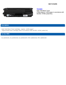 TONER BROTHER TN336BK NEGRO HL-8350CDW/MFCL8850CDW (4 000 PAGS)