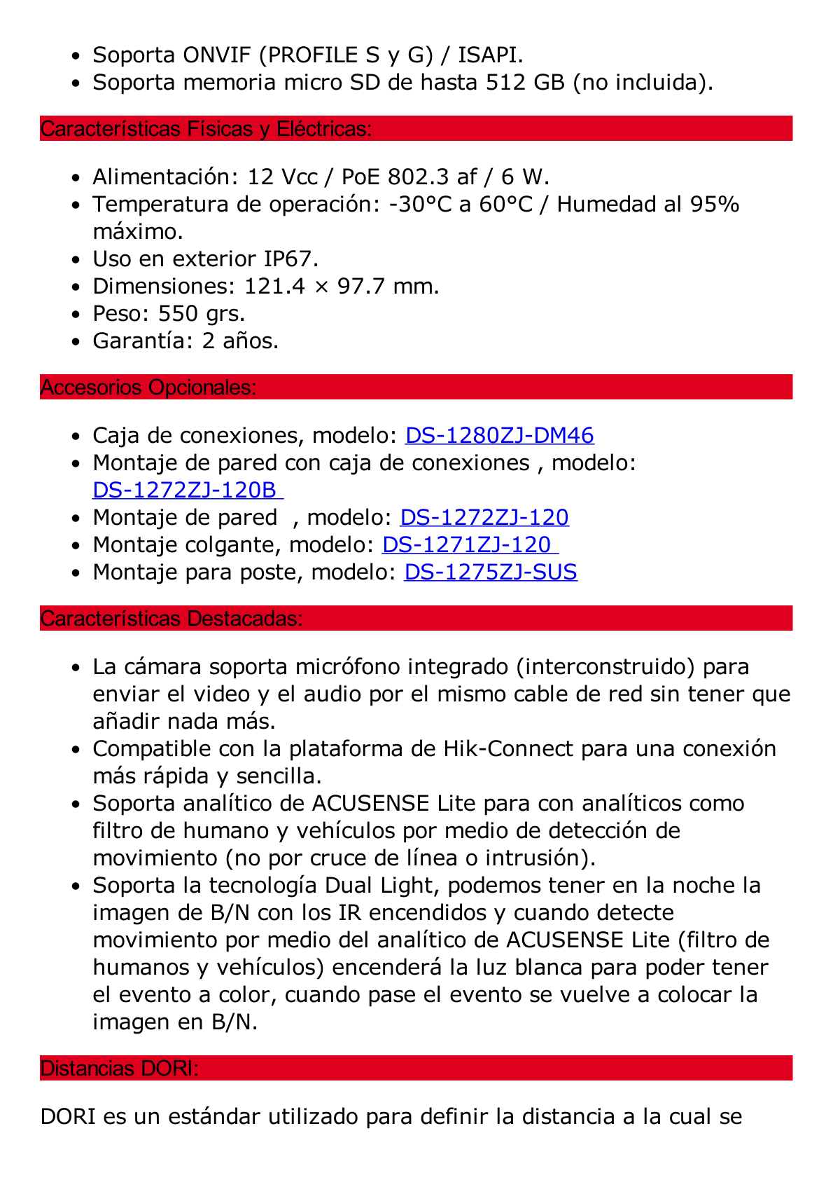 Domo IP 4 Megapixel / Lente 2.8 mm / Dual Light (30 mts IR + 30 mts Luz Blanca) / Micrófono Integrado / Antivandálico IK08 / ACUSENSE Lite / Exterior IP67 / H.265 / PoE / ONVIF / Micro SD