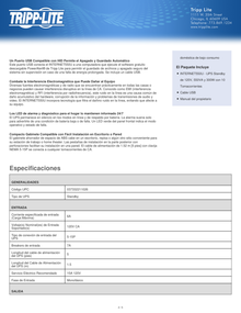 UPS Standby TrippLite INTERNET550U 550VA/300W monofásico 10 NEMA 5-15R (5 con protección batería) ultracompacto 1 puerto USB