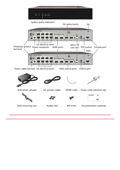 Firewall HUAWEI HiSecEngine de 4 Gbps para Empresas Pequeñas. Incluye Licencias por 1 Año de Threat Protection (AV, IPS, URL)