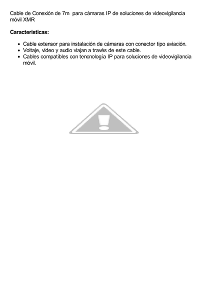 Cable extensor con conector tipo aviación de 7m para soluciones de videovigilancia móvil xmr para soluciones IP