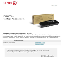 TONER XEROX 106R03520 NEGRO ALTA CAPACIDAD VERSALINK C400/C405 (5 000 PAG)