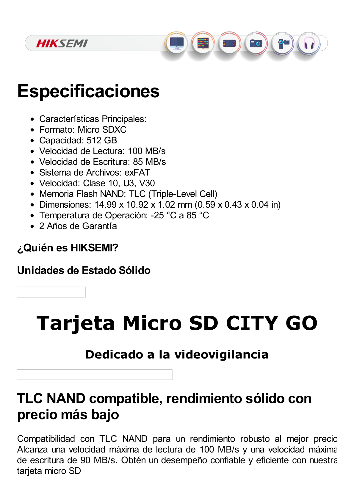 Memoria MicroSD / Clase 10 de 512 GB / Especializada Para Videovigilancia Movil (Uso 24/7) / Soporta Altas Temperaturas / 95 MB/s Lectura / 55 MB/s Escritura