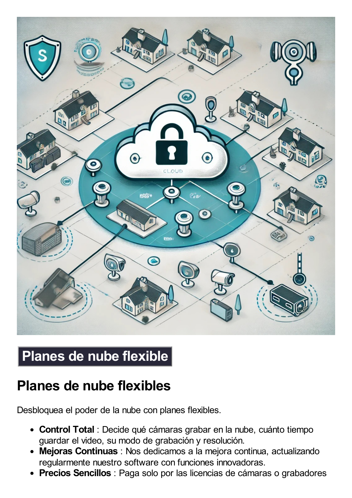 Suscripción Anual Epcom Cloud / Grabación en la nube para 1 canal de video a 2MP con 14 días de retención / Grabación por detección de movimiento