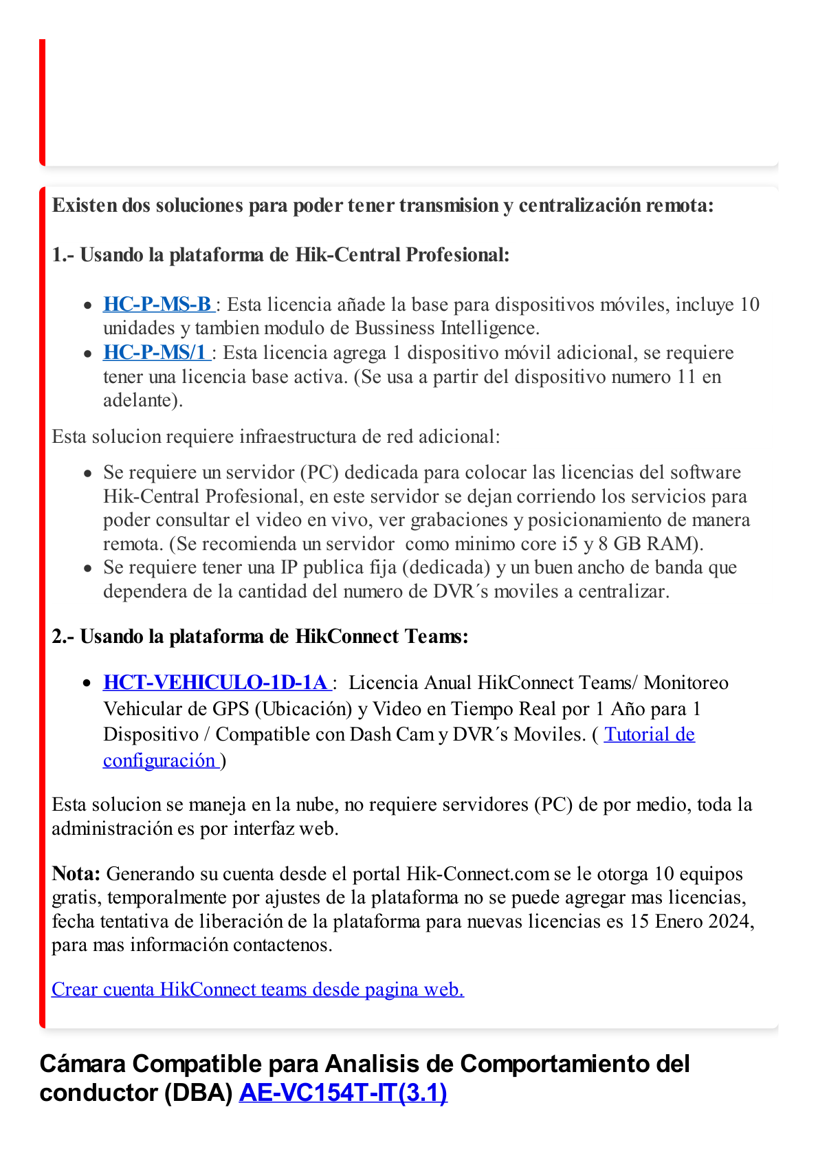 DVR Móvil 2 Megapixel (1080p) / 4 Canales TURBOHD / Tecnología IA Integrada / Soporta 4G / WiFi / GPS / Sensor G / Soporta 2 Memorias SD (256GB c/u) / Alarmas I/O