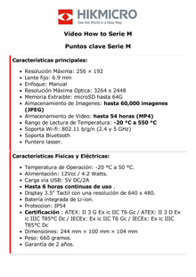 BX20 - Cámara Termográfica Portátil Antiexplosión ATEX / Dual / Lente Térmico 6.9 mm (256 x 192) / Lente Óptico (8 Megapixel) / WiFi / IP54 / z MicroSD hasta 64 Gb  / Hasta 6 Horas de Funcionamiento Continuo