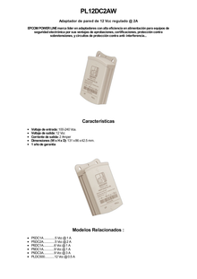 Fuente de Poder para Exterior / 12 Vcc / 2 Amp / 1 Salida / Voltaje de Entrada de 100 - 240 VCA