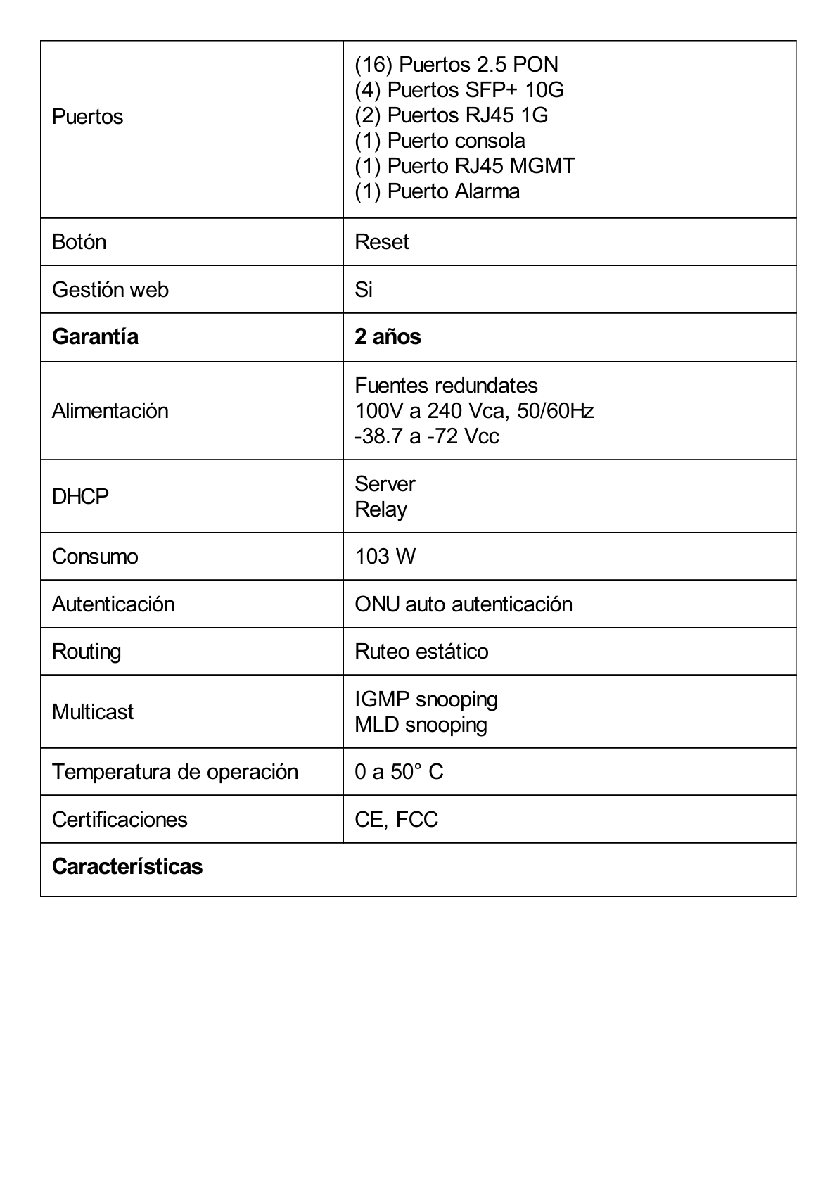 DeltaStream - OLT de 16 puertos GPON / Conexión de hasta 2,048 ONUs / 2 Puertos Gigabit RJ45 Uplink / 4 Puertos SFP+ Uplink / Fuentes Redundantes AC- AC (incluidas) / Administración desde la nube (DPMS)