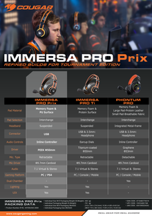 Audifonos Cougar Gamer IMMERSA PRO PRIX USB con Microfono RGB 7.1 negro/naranja