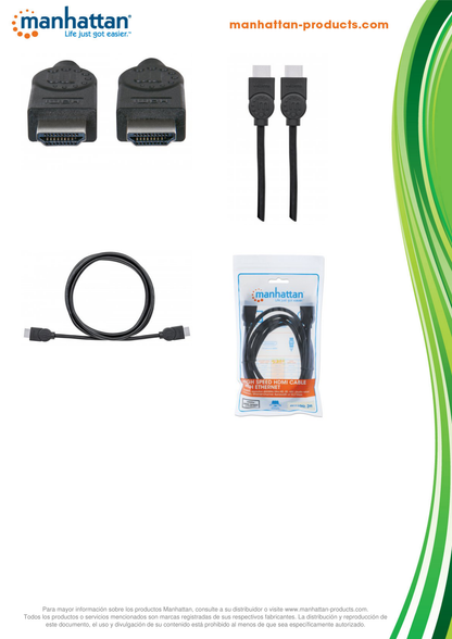 CABLE MANHATTAN HDMI 1.4 M-M 4K 2M ETHERNET