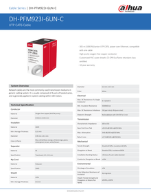 Bobina Dahua DH-PFM923I-6UN-C  blanco cable UTP Cat6 uso interior 100 % cobre interior 305 m