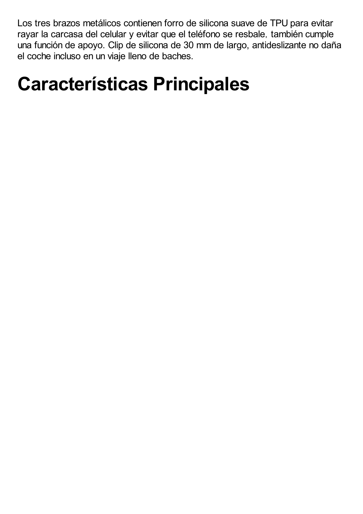 Soporte de Celular para Automóvil en Rendija de Ventilación / Sistema de Gravedad / Rotacion de 360° /Angulo Multiple / Almohadillas de Goma Antideslizantes / Amplia Compatibilidad con dispositivos de 4'' a 7'' / Color Negro