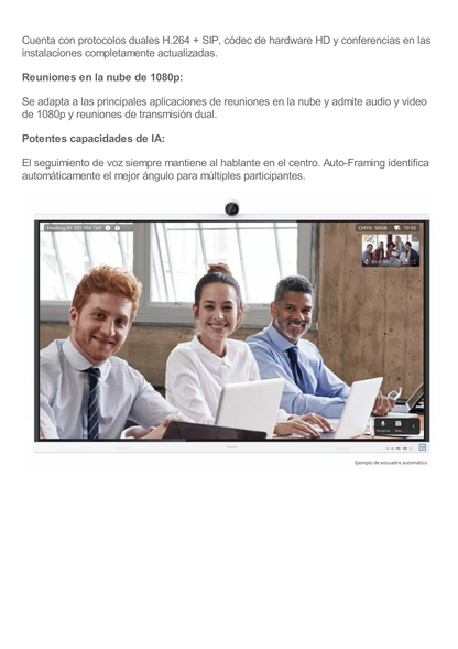 HUAWEI IdeaHub S2, Pantalla interactiva para Colaboración Inteligente, 65", 4K UHD, Harmony OS, Wi-Fi 6, Cámara inteligente, Funcionalidad BYOM.