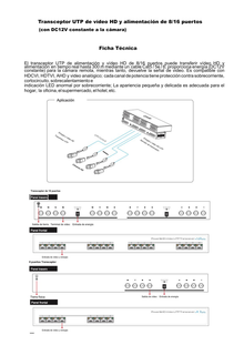 UTEPO UTP108PVHD2 TRANSMISOR Y RECEPTOR DE 8 CANALES DEVIDEO Y ENERGIA/ HDCVI / TVI / A HD / CVBS / DISTACIA 400M A 720P/ 200M A 1080P