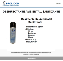 DESINFECTANTE PROLICOM AMBIENTAL SANITIZANTE 660GRS CONTRA COVID