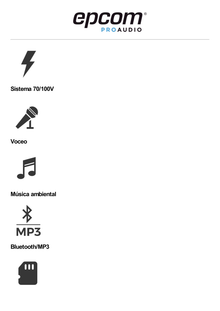 Amplificador Mezclador | 120W RMS | Sistema 100V y Baja Impedancia | MP3 | Tuner | Bluetooth | Música ambiental y Voceo