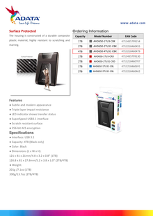 HD EXT 4 TB ADATA 2.5 USB 3.0 AHD650-4TU31-CBK NEGRO