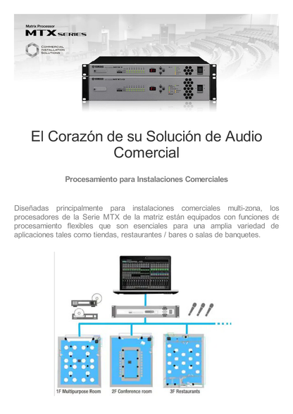 Procesador Matricial de Audio | 26 Entradas | 8 Salidas | Ideal para Instalaciones Comerciales