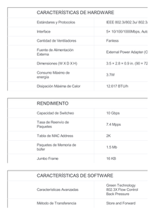 Switch para escritorio 5 puertos 10/100/1000Mbps