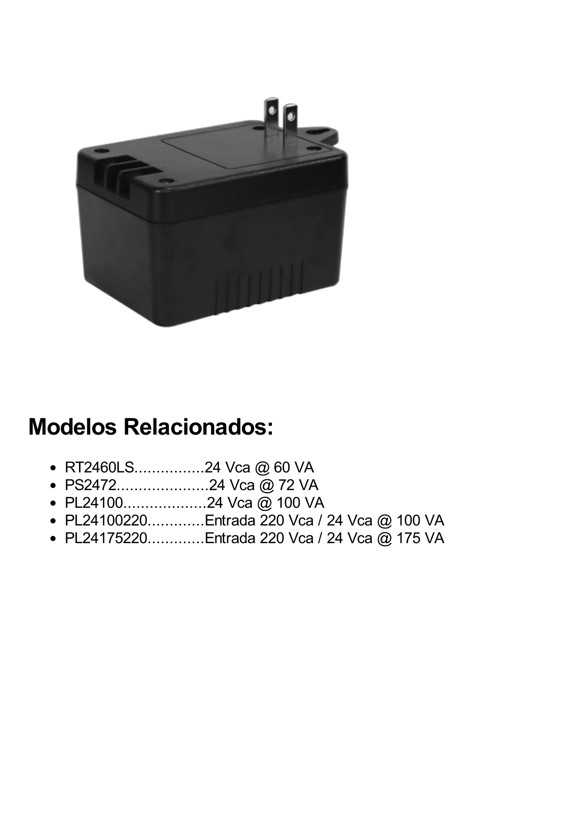 Transformador reforzado de 14 vAC 40 va