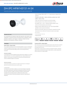 Camara Dahua DH-IPC-HFW1431S1P-A-0280B-S4-QH2 IP bullet 4 mpx lente de 2.8 mm h.265 104 gds de apertura IR de 30 m microfono integrado IP67