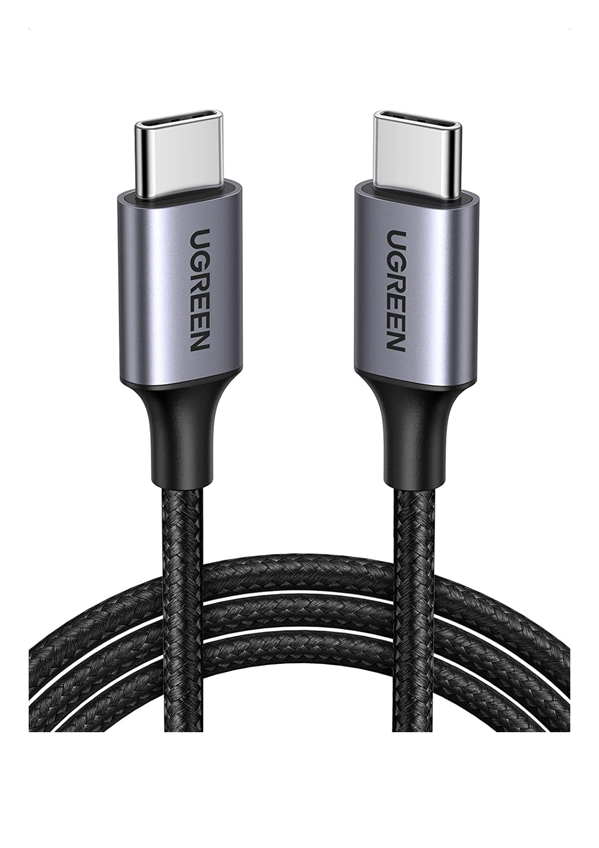 Cable USB-C a USB-C | 2 Metros | Transferencia de datos de 480 Mbps | Carga Rápida de hasta 60W | QC 4.0/3.0/2.0 | PD3.0 | FPC | AFC | Protección Integrada | Caja de Aluminio | Nylon Trenzado | Color Negro.