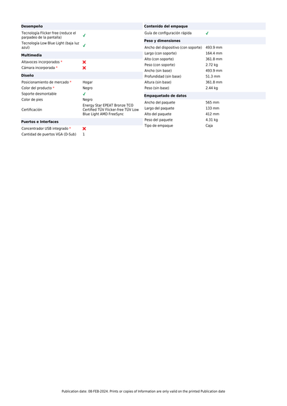 Monitor ASUS 21.45 VY229HE EYE CARE 1920x1080 75Hz 1ms IPS HDMI VGA 3.5mm