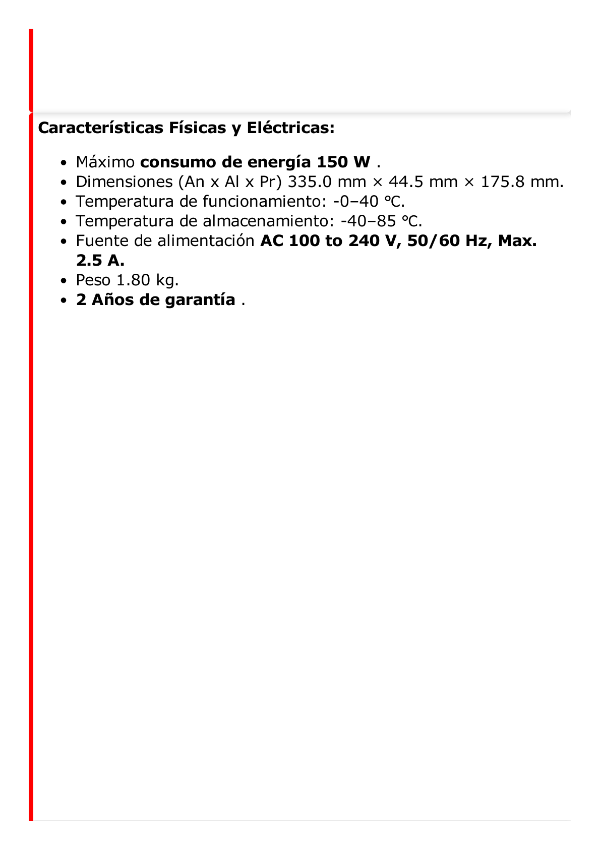 Switch PoE+ / No Administrable / 16 Puertos 100 Mbps PoE+ / 2 Puerto 1000 Mbps Uplink + 1 Puerto SFP Uplink / PoE hasta 300 Metros / 130 Watts