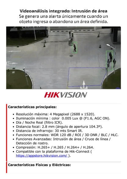 Mini Domo IP 4 Megapixel / Lente 2.8 mm / Micrófono Integrado / 30 mts IR EXIR / Exterior IP67 / IK8 /  WDR 120 dB / PoE / ACUSENSE (Evita Falsas Alarmas) / Entrada y Salida de Audio y Alarma / MicroSD / ONVIF / ACUSEARCH