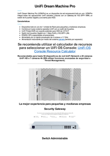 UniFi OS Console: Dream Machine Pro, con 1 puerto WAN Gigabit RJ45, 1 puerto WAN 10G SFP+ / 8 puertos LAN Gigabit RJ-45, y una bahía de HDD 3.5" (No incluye HDD), Integra todas las aplicaciones UniFi