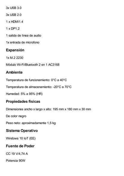 OPS I7-10700 para HUAWEI Ideahub (65/75/86 pulgadas) DDR4 16GB, 512GB SSD, Windows 10 - IOT Entreprise SAC.