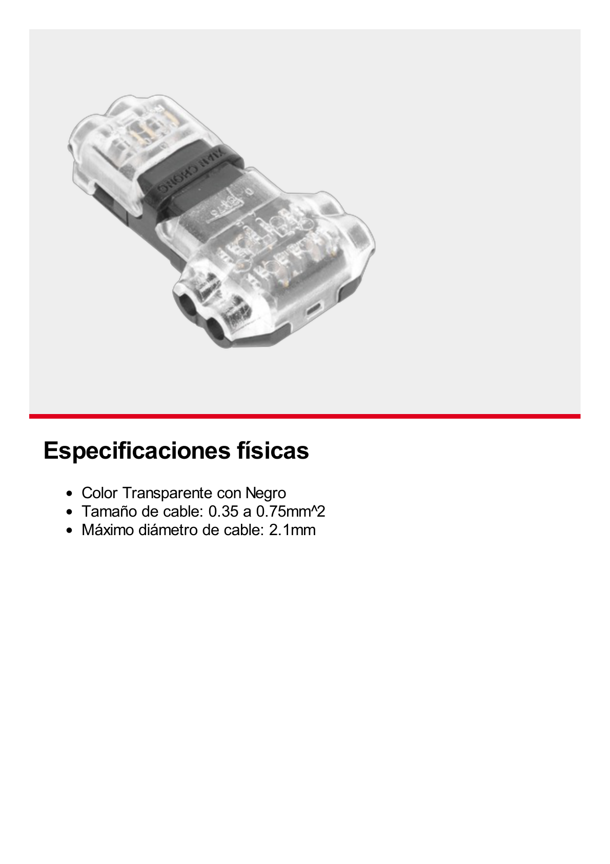 Conector en forma de T para 2 Contactos / Para una Conexión Rápida