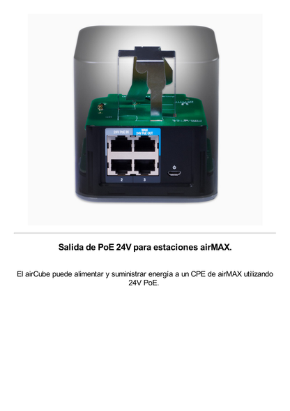 Access Point/Router Wi-Fi airCube AC, MIMO 2x2, doble banda 2.4 GHz (hasta 300 Mbps), 5 GHz (hasta 800 Mbps)