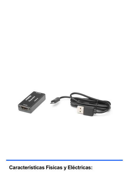 Adaptador HDMI para Amplificar o Repetir la señal de los cables HDMI (Booster) a una distancia de 40 metros / Soporta resoluciones  4K x 2K.