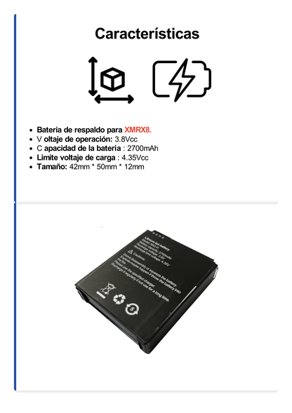 Bateria de respaldo para  Bodycam XMRX8