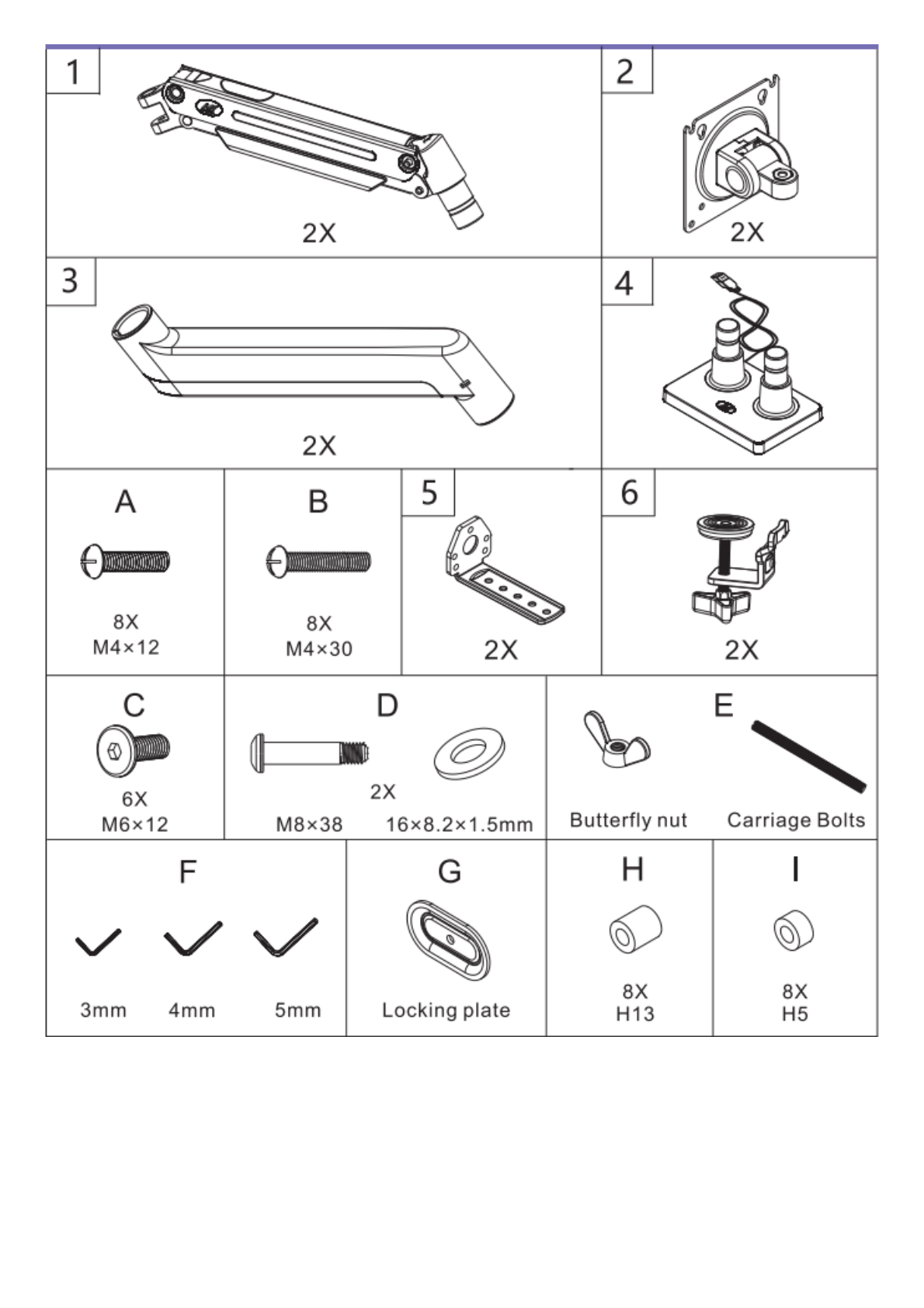 Montaje de Escritorio articulado para 2 monitores de 22"-32" /  Soporta hasta 15 kg x  brazo / Vesa 75 x 75 / 100 x 100 / Acero / Giro: 360°