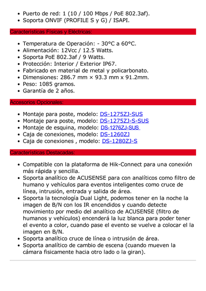 [Dual Light + ColorVu] Bala IP 8 Megapixel / Lente 4 mm / 60 mts IR + 60 mts Luz Blanca / Exterior IP67 / Luz Intermitente y Alerta de Audio / Micrófono Integrado / Videoanaliticos (Filtro de Falsas Alarmas)  / ACUSEARCH