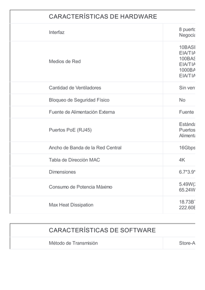 Switch Gigabit PoE+ no administrable de 8 puertos 10/100/1000 Mbps, solo 4 puertos PoE, para escritorio