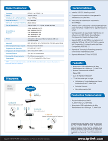 Adaptador inalámbrico USB 2.0 TP-Link TL-WN722N N 150Mbps con antena externa 4dBi