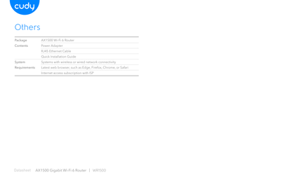 Router Wi-Fi 6 Cudy WR1500 AX1500 OFDMA  Beamforming y MU-MIMO 1 x WAN y 3 x LAN gigabit con 4 antenas externas alta ganancia