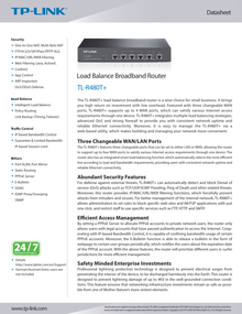 Router balanceador de carga TP-Link TL-R480T+ de banda ancha hasta 4 puertos WAN y 1 puerto LAN