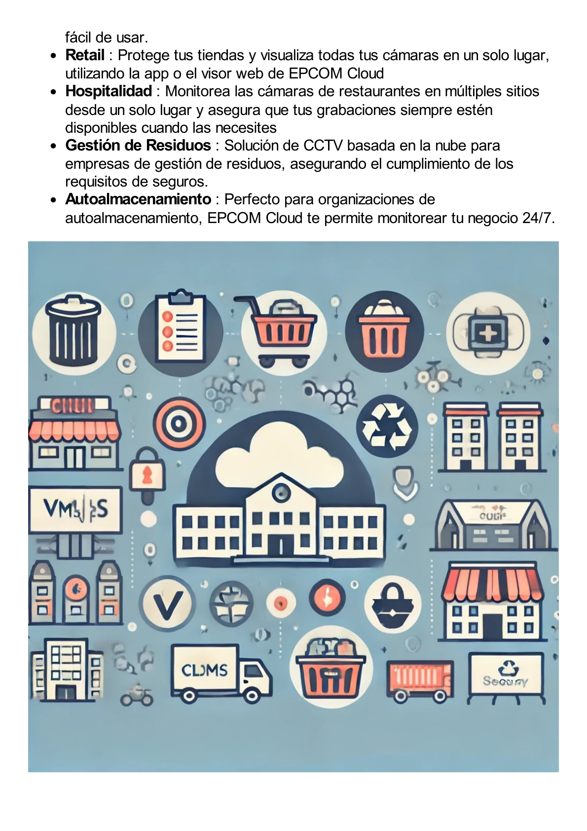 Suscripción Anual Epcom Cloud / Grabación en la nube para 1 canal de video a 2MP con 14 días de retención / Grabación por detección de movimiento