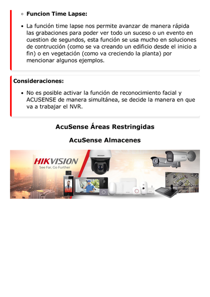 (ACUSENSE / Evita Falsas Alarmas) NVR 12 Megapixel (4K) / Reconocimiento Facial / 8 Canales IP / Base de Datos / 8 Puertos PoE+ / 2 Bahías de Disco Duro / Switch PoE 300 mts Modo Extendido / Soporta Función Time Lapse