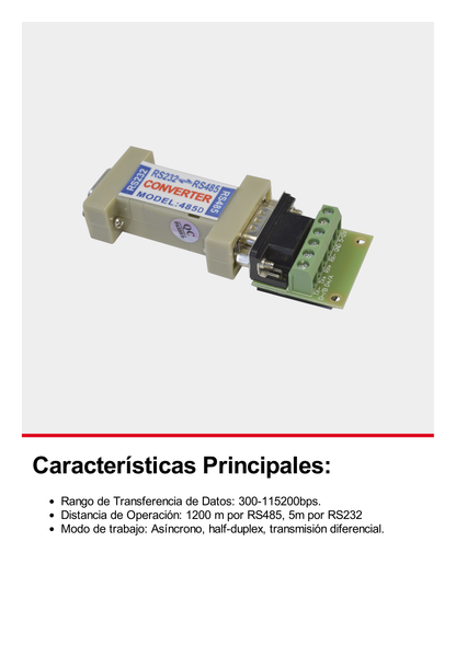 Convertidor de RS232 a RS485