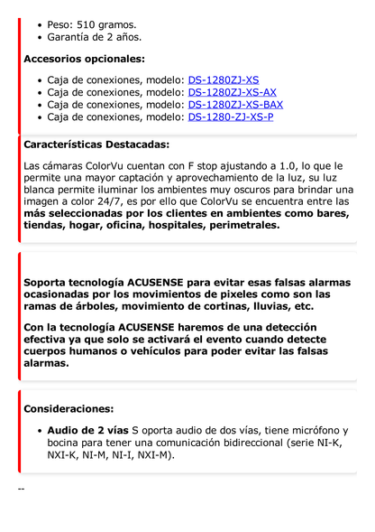 [ PROTECCIÓN ACTIVA ] Bala IP 4 Megapixel / Imagen a Color 24/7 (ColorVu) / PoE / Lente 2.8 mm / Luz Blanca 40 mts / Exterior IP67 / Luz Intermitente y Alerta de Audio / ACUSENSE (Filtro de Falsas Alarmas) / WDR 130 dB / Captura Facial / ACUSEARCH